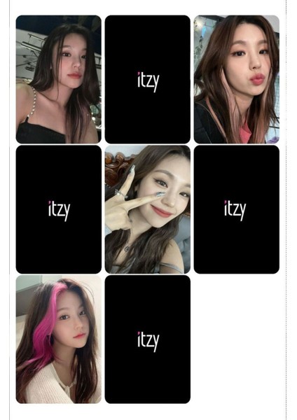 Rollas Store Itzy Kpop Fotokart Polaroid Seti Pano Dekarosyon