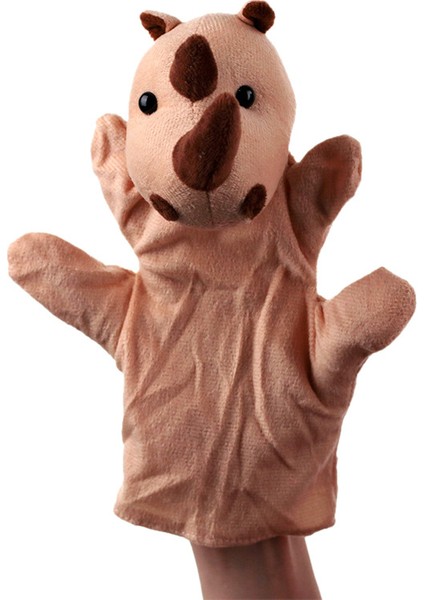 Gergedan Beş Parmaklı Eldiven Kuklası Peluş Oyuncak Çocuk Hediyesi 20CM (Yurt Dışından)