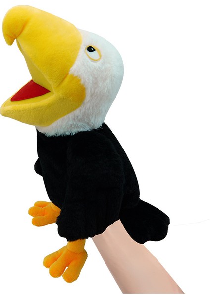 Kel Kartal El Kuklası Oyuncaklar Çocuklar Için Interaktif Peluş Oyuncaklar Çocuklar Için Hediyeler 40CM (Yurt Dışından)