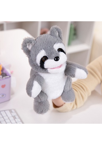 Rakun Çocuk El Kuklası Oyuncak Çocuk Hediyesi Peluş Oyuncak 25CM (Yurt Dışından)