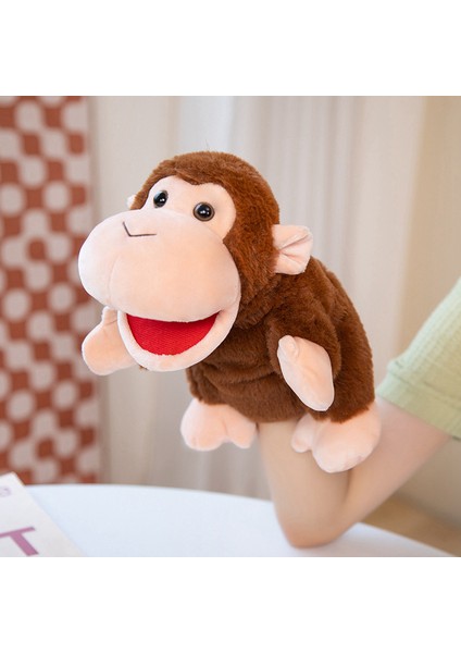 Maymun Çocuk El Kuklası Oyuncak Çocuk Hediyesi Peluş Oyuncaklar 25CM (Yurt Dışından)