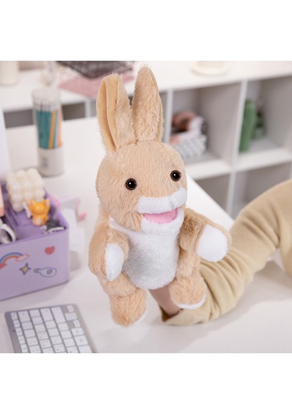 Tavşan Çocuk El Kuklası Oyuncak Çocuk Hediyesi Peluş Oyuncak 25CM (Yurt Dışından)