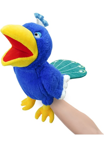 Tavus Kuşu El Kuklası Oyuncaklar Çocuklar Için Interaktif Peluş Oyuncaklar Çocuklar Için Hediyeler 40CM (Yurt Dışından)