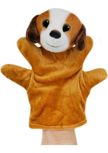 Köpek Ebeveyn Çocuk Etkileşimi El Kuklası Oyuncak Çocuk Peluş Oyuncaklar 22CM (Yurt Dışından)