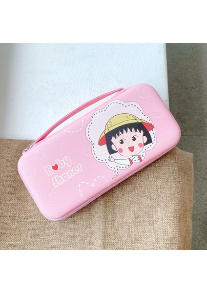 Nintendo Switch ile Uyumlu Pembe Kız Karikatür Düzenleyici Çanta (Yurt Dışından)
