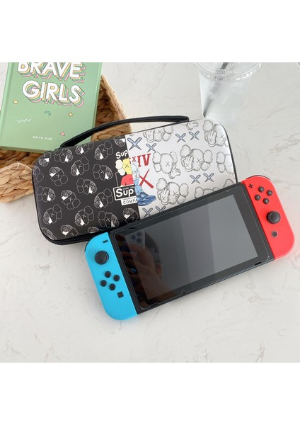 Nintendo Switch Için Siyah ve Beyaz Kwas Uyumlu Karikatür Organizer (Yurt Dışından)