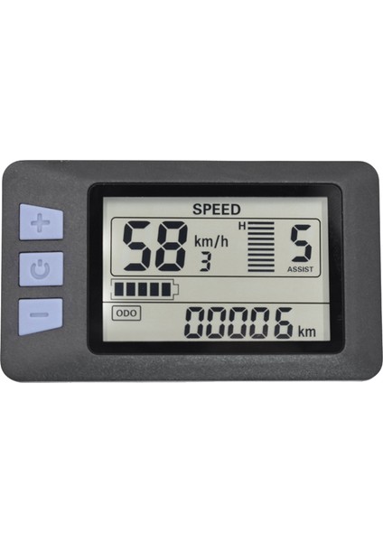 P3H LCD Ekran Ölçer Kontrol Paneli 24V 36V 48V 60V Elektrikli Bisiklet Ölçer Ekran Paneli Elektrikli Scooter Için (6pın) (Yurt Dışından)