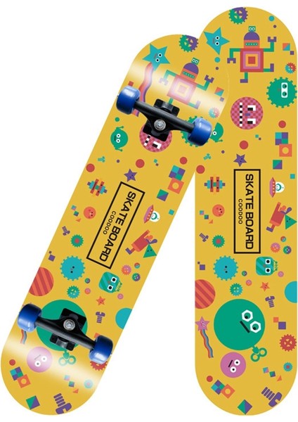 Dört Tekerlekli Kaykay Çift Rocker Otoyol Fırça Sokak Tahtası Ahşap Tahta Yetişkin Kaykay Scooter Robot Desen (Yurt Dışından) fiyatları