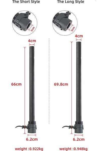 Katlanır Çubuk Tabanı Kilit Vidası Xiaomi M365PRO Scooter Katlanır Kutup Standı Çubuk Tabanı Elektrikli Scooter Aksesuarları, 66 cm (Yurt Dışından) fırsatları