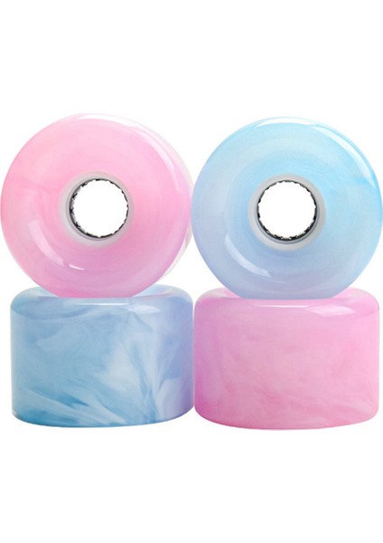 4 Adet Arazi Sörf Tahtası Aydınlık Tekerlek, Kaykay Longboard Için Renkli Glitter Pu Tekerlek, Yüksek Elastik Sörf Tahtası Tekerlekleri Mavi (Yurt Dışından)