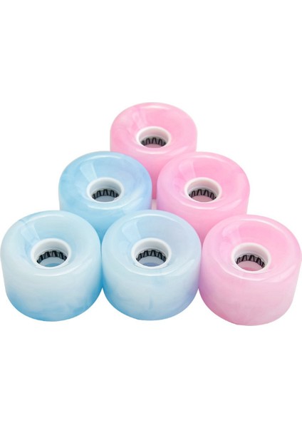 4 Adet Arazi Sörf Tahtası Aydınlık Tekerlek, Kaykay Longboard Için Renkli Glitter Pu Tekerlek, Yüksek Elastik Sörf Tahtası Tekerlekleri Mavi (Yurt Dışından)