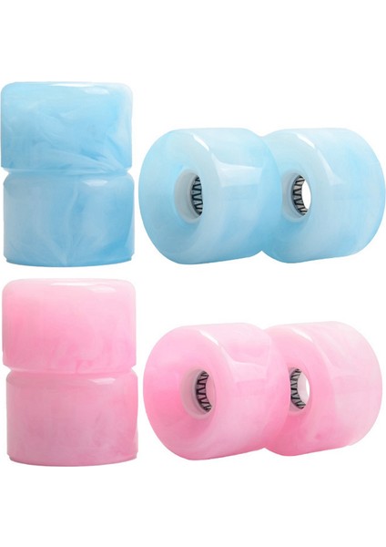 4 Adet Arazi Sörf Tahtası Aydınlık Tekerlek, Kaykay Longboard Için Renkli Glitter Pu Tekerlek, Yüksek Elastik Sörf Tahtası Tekerlekleri Mavi (Yurt Dışından)