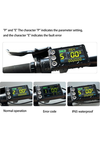 LCD-S866 Elektrikli Bisiklet Renkli LCD Ekran Enstrüman 24V 36V 48V Elektrikli Bisiklet Modifikasyonu, Sm Konektörü (Yurt Dışından) fırsatları
