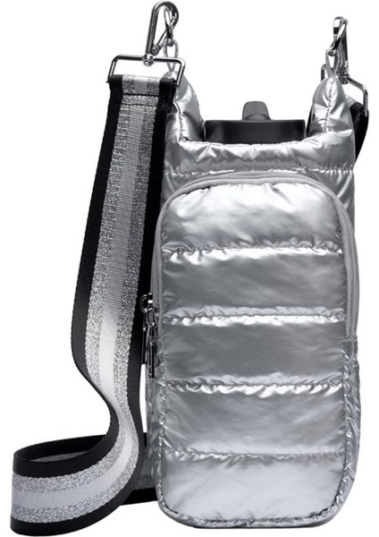 Su Şişesi Çantası, Crossbody Su Şişesi Kılıfı Kapak Kılıfı Kayış ve Kadınlar Için Cepler Yürüyüş Yürüyüş Kamp (Yurt Dışından)