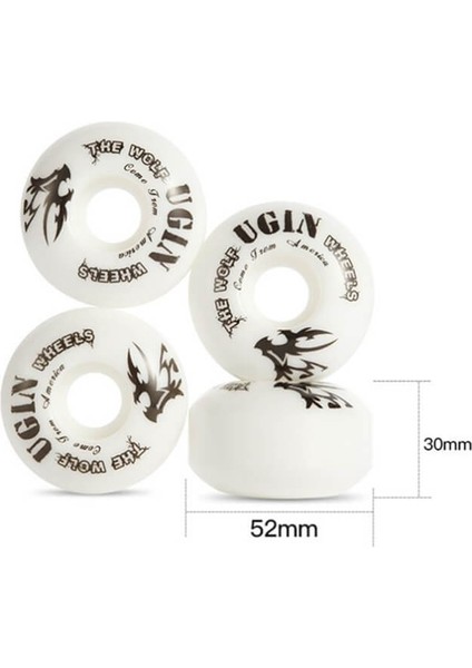 Ugın Classic The Wolf Serisi Pro 4 Adet Kaykay Tekerlekleri 52MM Sert Zeminler Asfalt Yol Için Dayanıklı Pu (Yurt Dışından)
