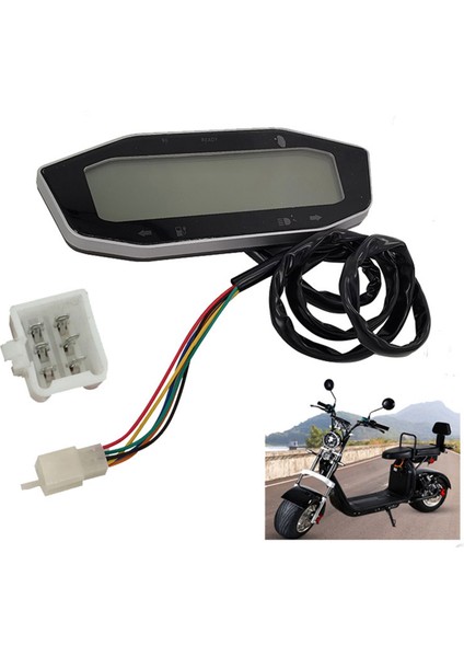 Elektrikli Scooter 60V 72V Kilometre Sayacı Pil Gücü Göstergesi Kilometre Dişli Tablosu Citycoco Scooter Aksesuarları (Yurt Dışından) fiyatları