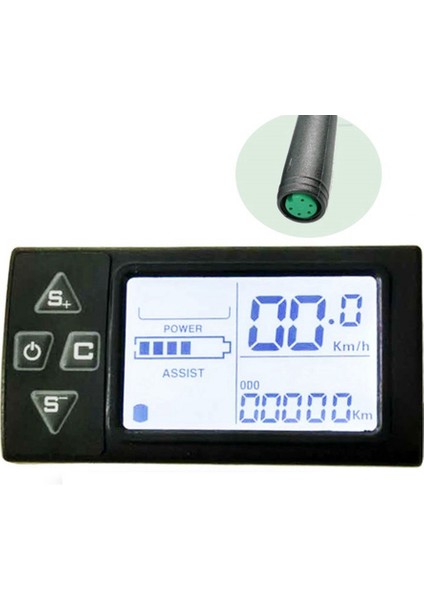 36V 48V S861 Lityum Pil LCD Sıvı Kristal Elektrikli Araç Dağ Bisikleti Scooter Hız Göstergesi (Yurt Dışından) modelleri