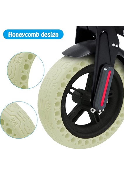 Elektrikli Scooter Lastikleri Petek Yedek Lastikler Xiaomi M365/GOTRAX Gxl V2, 8.5 Inç Katı Lastik, Beyaz (Yurt Dışından) modelleri