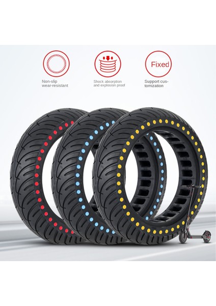 Elektrikli Scooter Lastiği Dayanıklı 8 1/2x2 Iç Tüp Ön Arka Darı Aşınma Rengi Katı Lastik Için M365/PRO/1S Pro 2, Kırmızı (Yurt Dışından)