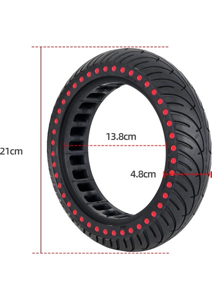 Elektrikli Scooter Lastiği Dayanıklı 8 1/2x2 Iç Tüp Ön Arka Darı Aşınma Rengi Katı Lastik Için M365/PRO/1S Pro 2, Kırmızı (Yurt Dışından)
