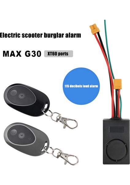 1150DB Yüksek Sesle Kablosuz Anti-Hırsızlık Titreşim Elektrikli Scooter Güvenlik Alarmı Uzaktan Ninebot MAX-G30 Scooter Aksesuarları (Yurt Dışından) fırsatları