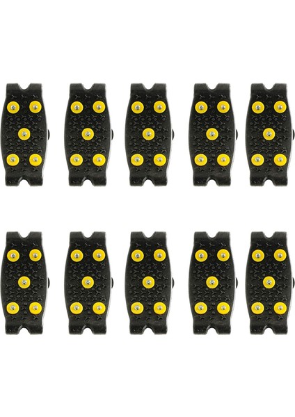 Buz Kramponları Kar Çekiş Kramponları Karda ve Buzda Yürümek Için Krampon, Kaymaz Galoş Silika Jel Kaymaz Kramponlar, 10PC (Yurt Dışından)