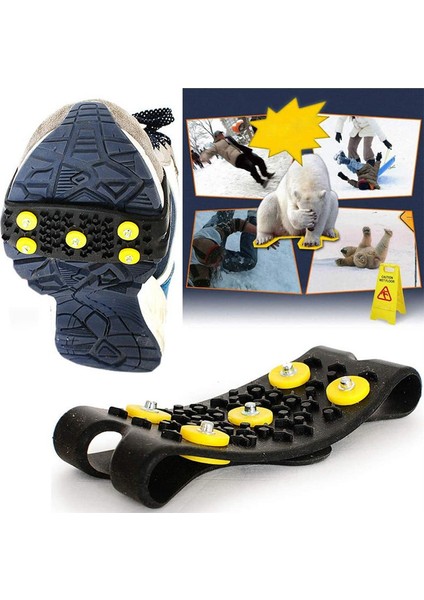 Buz Kramponları Kar Çekiş Kramponları Karda ve Buzda Yürümek Için Krampon, Kaymaz Galoş Silika Jel Kaymaz Kramponlar, 10PC (Yurt Dışından) modelleri