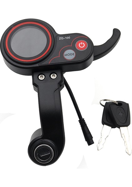 ZQ-100 Anahtar Hız Ayarlanabilir Elektrikli Scooter Metre ile Kilometre Ölçer Elektrikli Scooter Pano Için 6 Pin Ekran (Yurt Dışından)