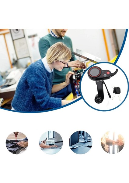 ZQ-100 Anahtar Hız Ayarlanabilir Elektrikli Scooter Metre ile Kilometre Ölçer Elektrikli Scooter Pano Için 6 Pin Ekran (Yurt Dışından)