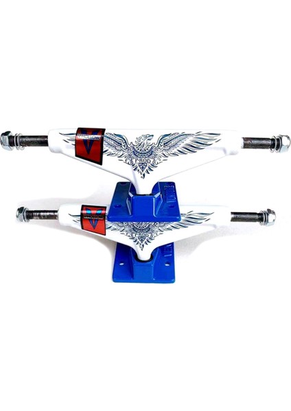 139MM Girişim Kaykay Kamyonları Alüminyum Alaşımlı Kamyon Içi Boş Kingpin Çift Içi Boş Paten Kamyonları, Beyaz (Yurt Dışından)