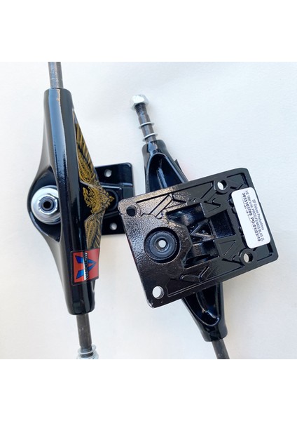 139MM Girişim Kaykay Kamyonları Alüminyum Alaşımlı Kamyon Içi Boş Kingpin Çift Içi Boş Paten Kamyonları, Beyaz (Yurt Dışından) modelleri