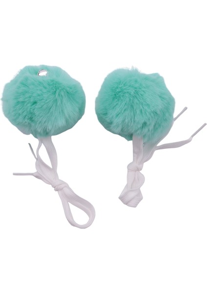 2 Adet Paten Pom Poms Jingle Bells ile Kızlar Paten Pom Poms Bulanık Pom Pom Dörtlü Paten, Nane Yeşili (Yurt Dışından)