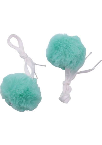 2 Adet Paten Pom Poms Jingle Bells ile Kızlar Paten Pom Poms Bulanık Pom Pom Dörtlü Paten, Nane Yeşili (Yurt Dışından)
