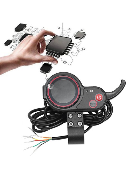 Jh-01 Metre Pano LCD Ekran Sadece Aynı Model Için E-Bisiklet Elektrikli Scooter Metre Gaz Kelebeği Uzun Kablo (Yurt Dışından) fırsatları