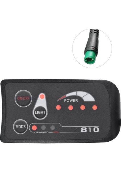 5pın S810 E-Bisiklet Metre LED Ekran IP65 36V Uart Elektrikli Bisiklet Elektrikli Bisiklet Metre (36V) (Yurt Dışından)