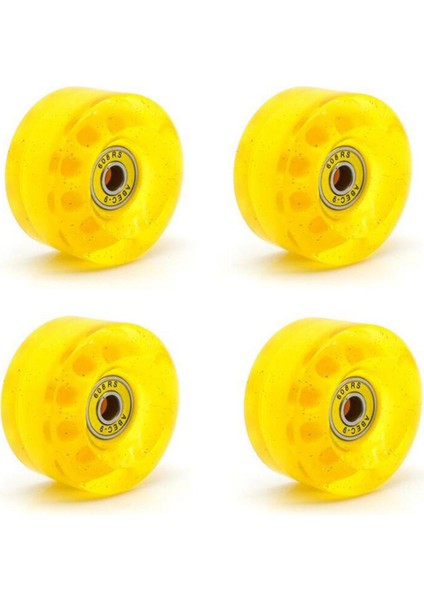 58X32 mm Pu Flaş Olmayan Paten Tekerlekleri Sürgülü Tekerlekler Abce-9 Yetişkin Açık Paten Ayakkabıları Için Tekerlekler, Sarı (Yurt Dışından)