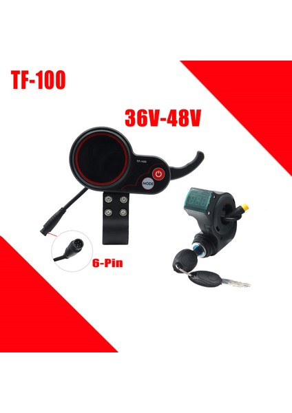 TF-100 Ekran Dashboard 6pin + 3pın Kontak Kilit Anahtarı Scooter Kaykay Kilometre Kugoo M4 Elektrikli Scooter Parçaları (Yurt Dışından) modelleri