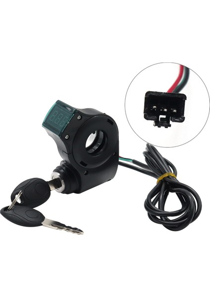 Kit Accélérateur Pouce QS-S4 36V-60V Avec Affichage LCD, Clé Et Câble Long