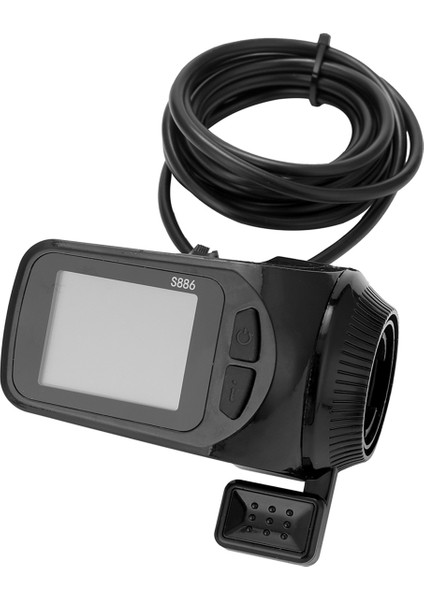 24V/36V/48V S886 Ebike LCD Ekran Paneli Elektrikli Bisikletler Için Başparmak Gazı E-Scooter (Yurt Dışından)