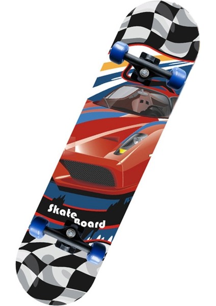 Dört Tekerlekli Kaykay Çift Rocker Otoyol Fırça Sokak Tahtası Ahşap Tahta Yetişkin Kaykay Scooter Yarış Deseni (Yurt Dışından)