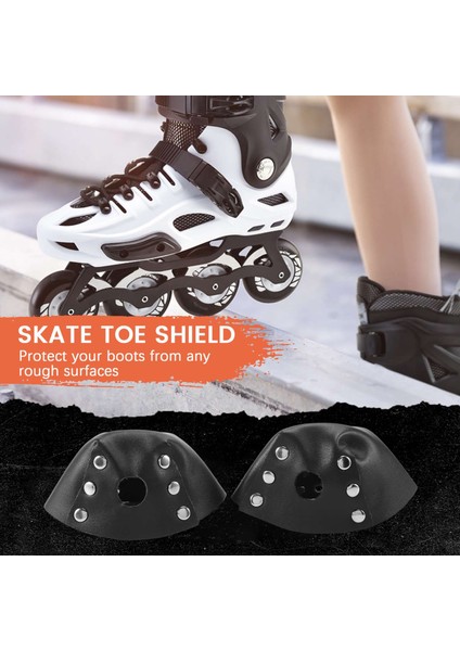 1 Çift Paten Ayak Koruyucuları Pu Paten Ayak Koruyucuları, Çıkarılabilir Ayak Durduruculu Paten Için, Siyah (Yurt Dışından) fırsatları