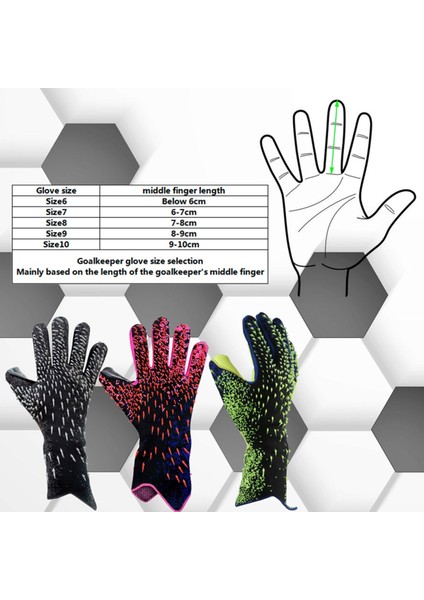 Kaleci Eldivenleri Lateks Futbol Kaleci Kaleci Eldivenleri Kaymaz Futbol Eldiveni Parmak Koruma Eldiveni Siyah, No.9 (Yurt Dışından) indirimleri