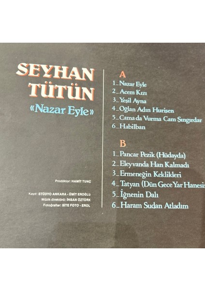 Seyhan Tütün - Nazar Eyle - Plak fiyatları