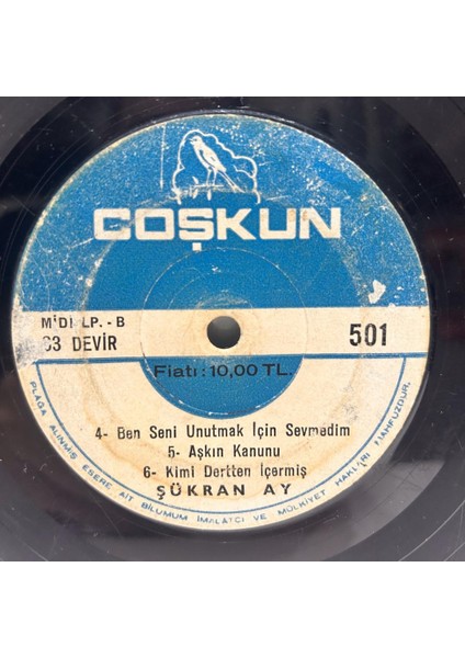 Şükran Ay ‎- Şükran Ay Mıdi Lp - 7" - Plak