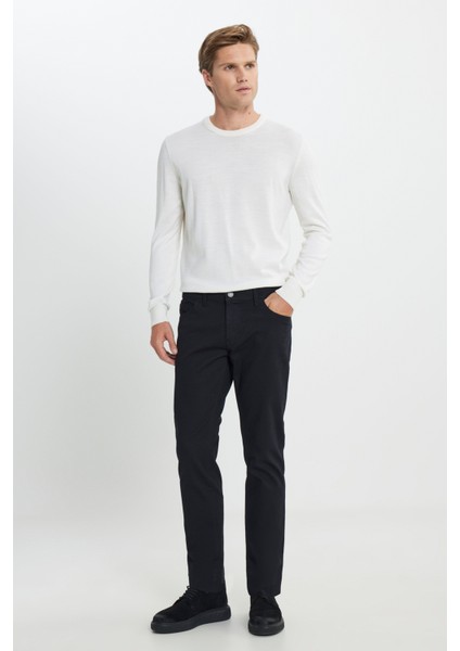 Slim Fit Dar Kesim Pamuklu Esnek Armürlü 5 Cep Pantolon modelleri