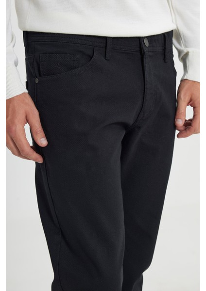 Slim Fit Dar Kesim Pamuklu Esnek Armürlü 5 Cep Pantolon fırsatları