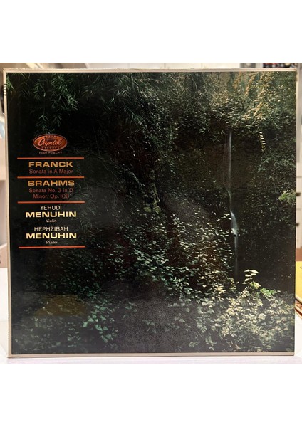 Franck, Brahms, Yehudi Menuhin, Hephzibah Menuhin - Sonata In A Major Sonata No. 3 In D Mınor, Op. 108 1959 Baskı Lp - Plak