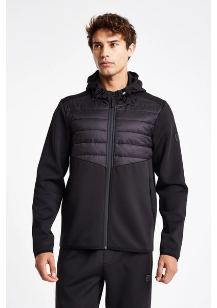 Erkek Fermuarlı Kapüşonlu Sweatshirt 24N-1138