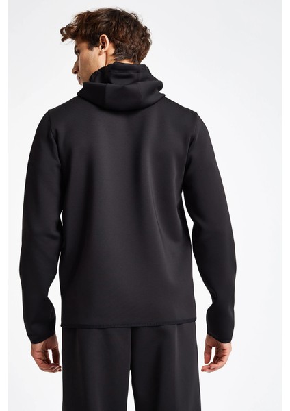 Erkek Fermuarlı Kapüşonlu Sweatshirt 24N-1138