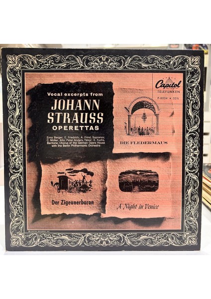 Johann Strauss - Operettas 1960'lar Baskı Lp - Plak